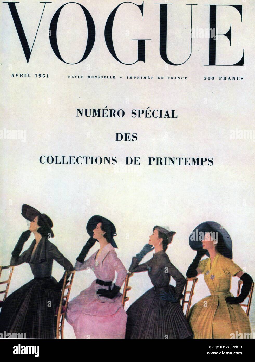 Couverture Vogue 1950 Banque D'Images