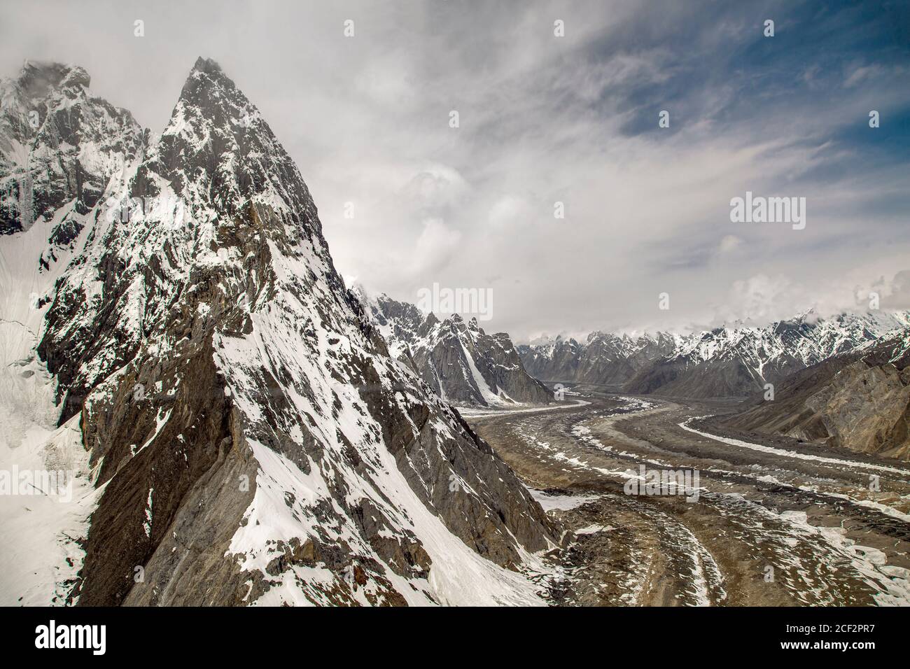 Glaciers dans la zone de Karakorum Pakistan Banque D'Images