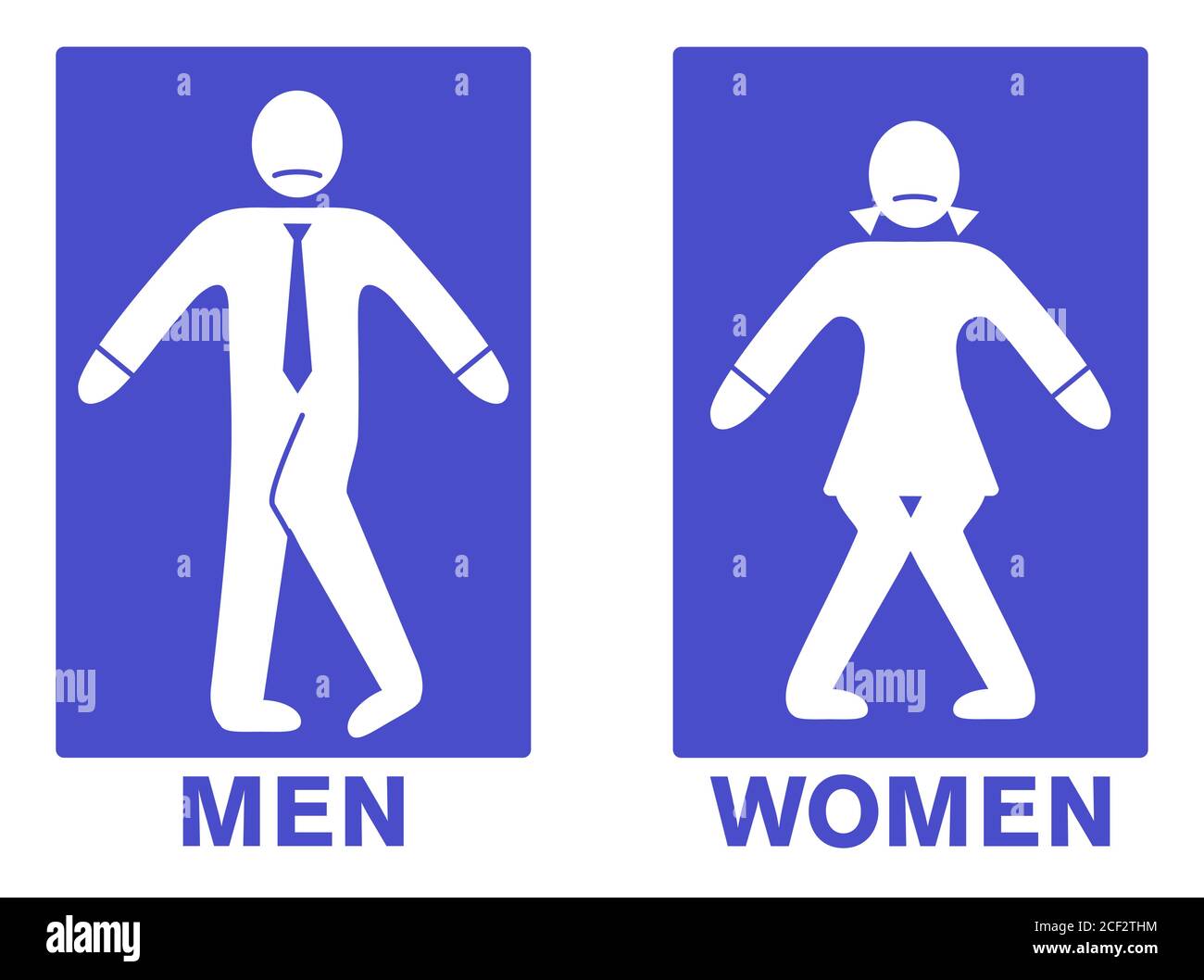 Panneaux de toilette pour hommes et femmes Illustration de Vecteur