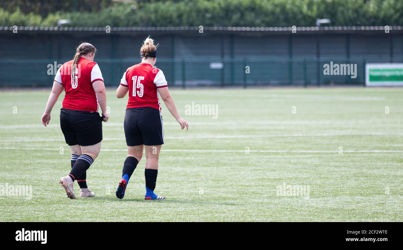 Londres, Royaume-Uni. 9 août 2020. Brentford FC Women vs Portsmouth Women at Bedfont Sports Ground pour une pré-saison amicale. Banque D'Images