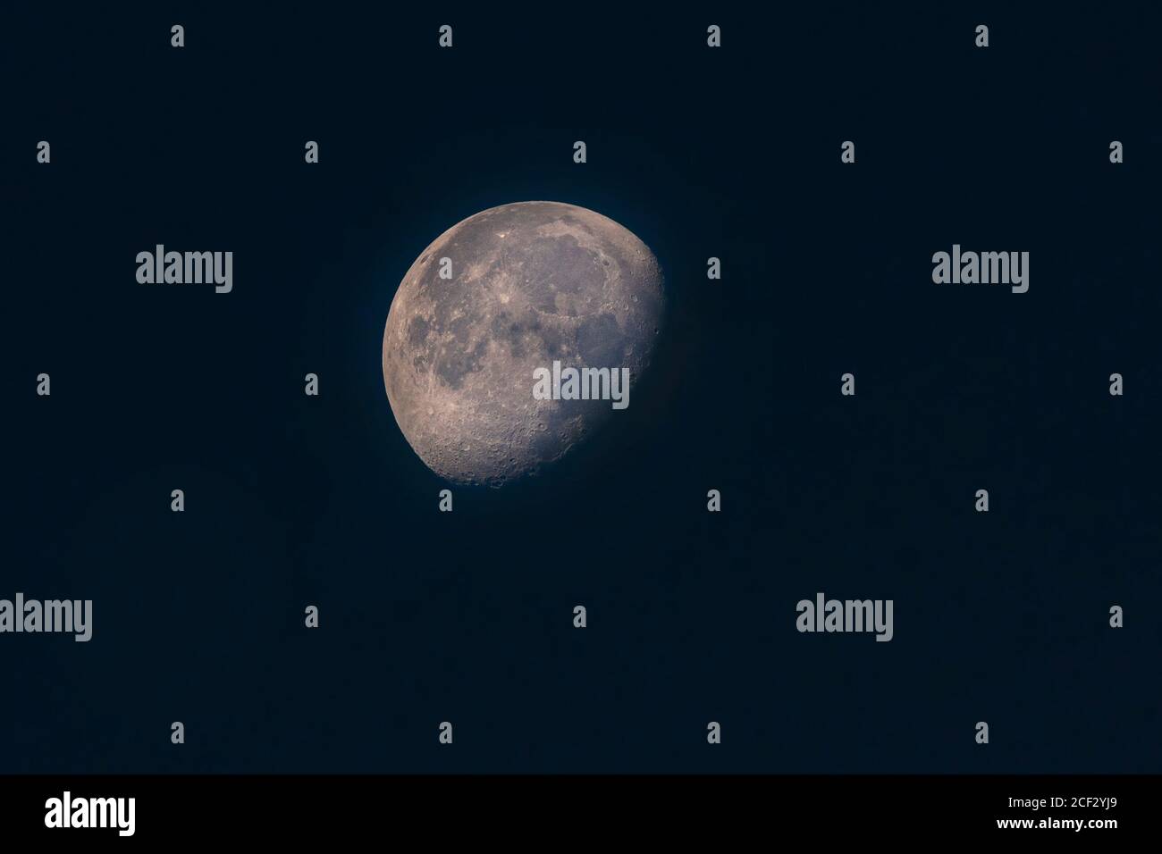 photographie de lune, croissant de lune, demi-lune, pleine lune Banque D'Images