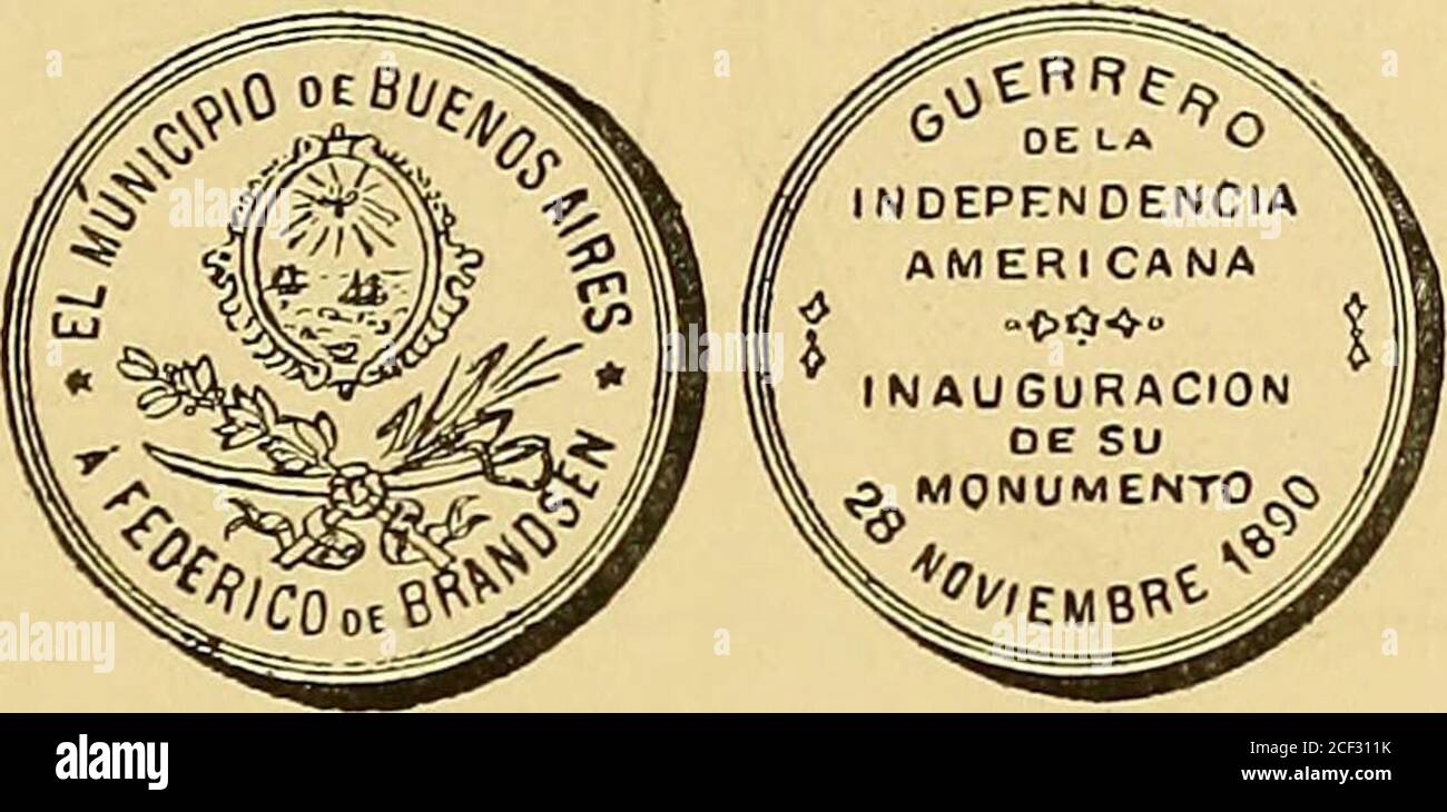 . Monetario americano (ilustrado) clasificado. N 352—Página 106.. N° 355—Página 107. Banque D'Images