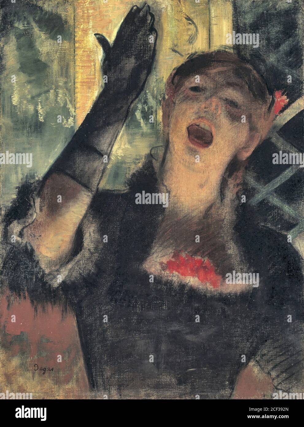 Degas Edgar - café Singer 1879 - École française - 19e siècle Banque D'Images