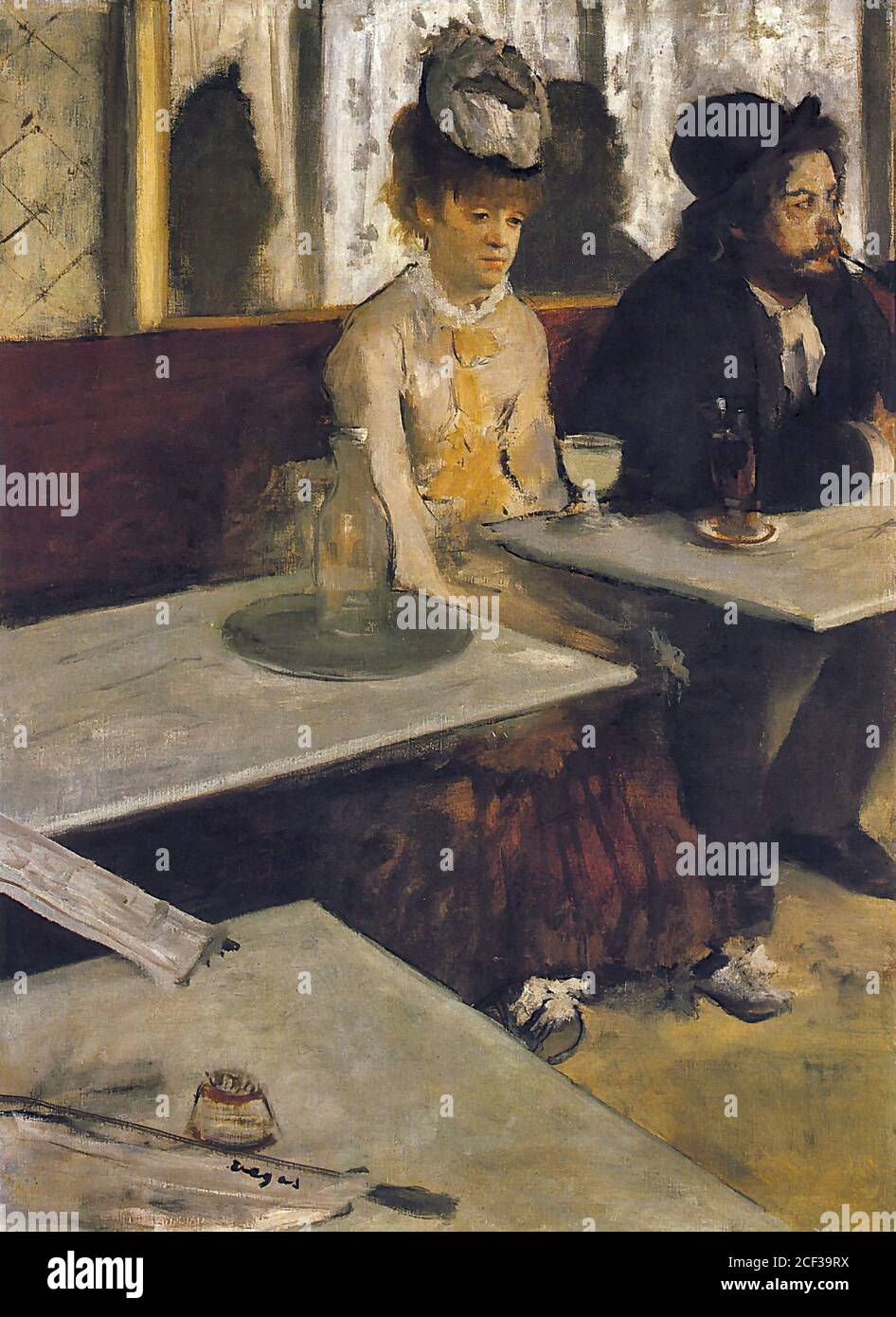 Degas Edgar - l'Absinthe (au café) - École française - 19e siècle Banque D'Images