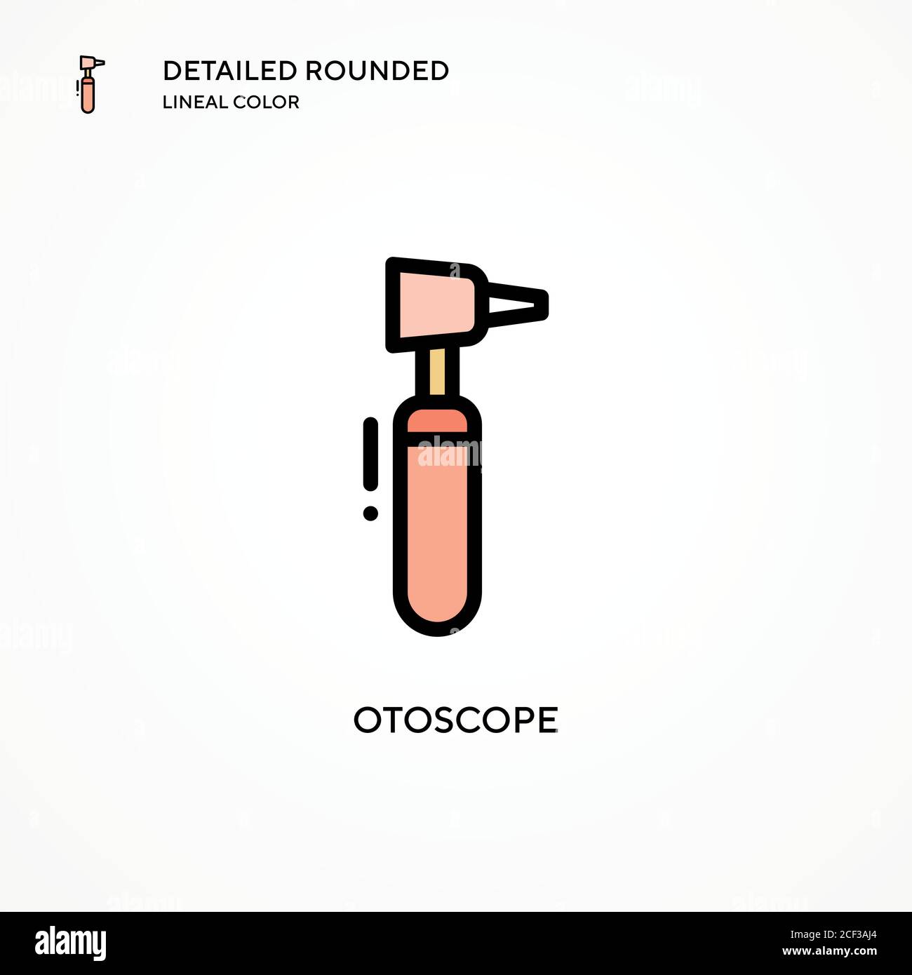Icône de vecteur d'otoscope. Concepts modernes d'illustration vectorielle. Facile à modifier et à personnaliser. Illustration de Vecteur