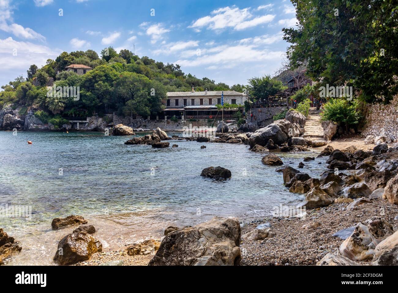 Plage de Damouchari pittoresque Pelion en Grèce Banque D'Images