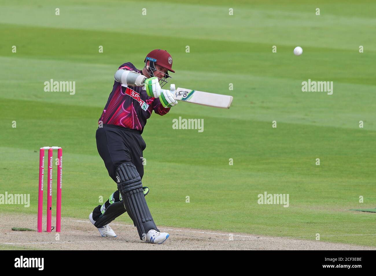 Edgbaston, Royaume-Uni. 03ème septembre 2020. EDGBASTON, ANGLETERRE. SEPTEMBRE 03 2020: Steven Davies, de Somerset, joue un tir pendant le Vitoria Blast T20 Worcestershire Rapids contre le match de cricket Somerset au terrain de cricket d'Edgbaston, Birmingham, Angleterre. Le 3 septembre 2020 (photo de Mitchell Gunn/ESPA-Images) crédit: European Sports photo Agency/Alay Live News Banque D'Images