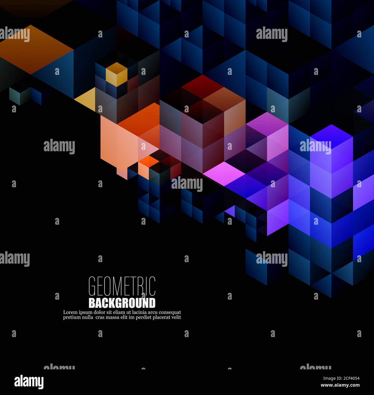 Résumé Contexte géométrique. Chevauchement moderne des triangles. La couleur inhabituelle de formes pour votre message. Entreprise ou de présentation haute technologie, l'app gabarit de protection Illustration de Vecteur