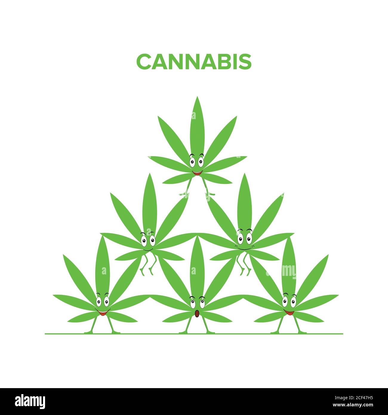 Cannabis Marijuana Conception Plate Personnage Drole De Dessin Anime Drole Sourire Heureux Marijuana Icone Feuilles Vertes Illustration Vectorielle Isolee Sur Un Image Vectorielle Stock Alamy