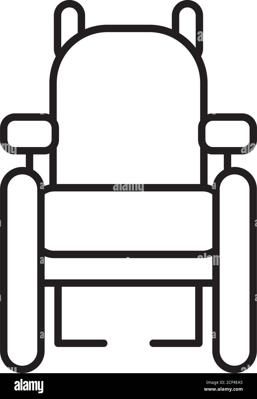 concept d'inclusion, icône de fauteuil roulant sur fond blanc, style de ligne, illustration vectorielle Illustration de Vecteur