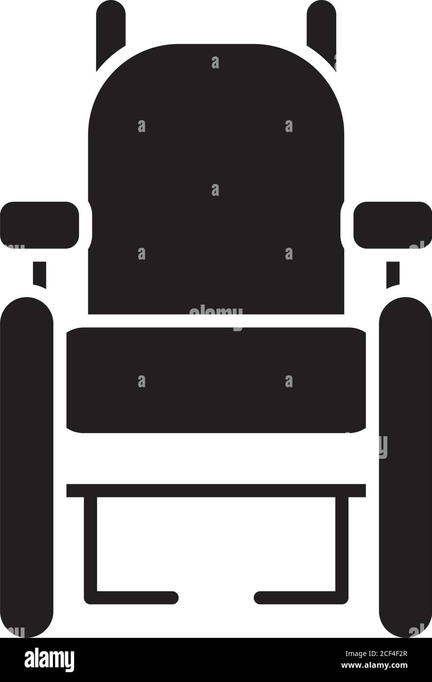 concept d'inclusion, icône de fauteuil roulant sur fond blanc, style de silhouette, illustration vectorielle Illustration de Vecteur