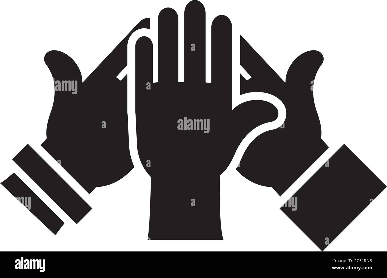 icône des mains d'inclusion sur fond blanc, style de silhouette, illustration vectorielle Illustration de Vecteur