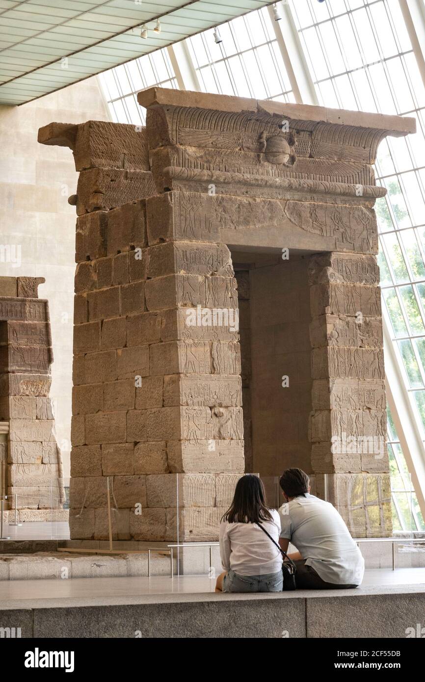 Le Metropolitan Museum of Art, Le Temple de Dendur, NYC Banque D'Images