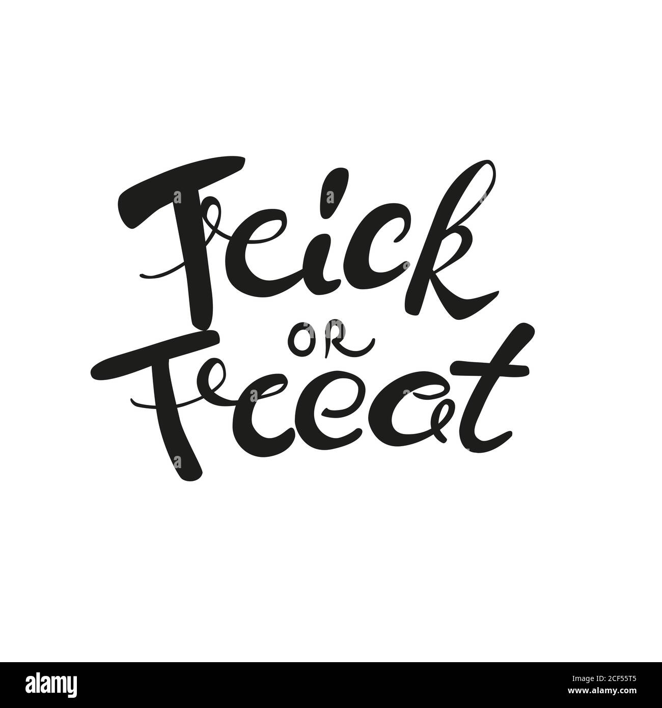 Triquez ou traitez le lettrage à la main. Illustration de Vecteur