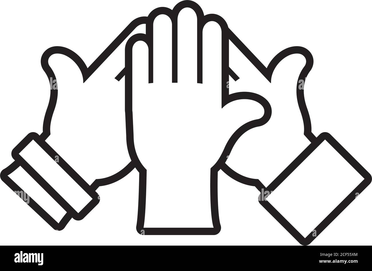 icône des mains d'inclusion sur fond blanc, style de ligne, illustration vectorielle Illustration de Vecteur