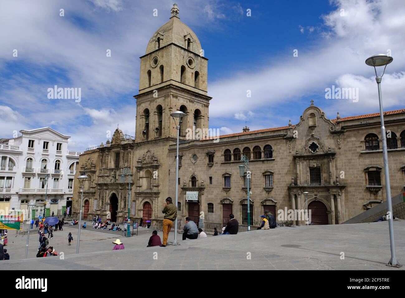 Bolivie la Paz - place Saint Francisco - Plaza Mayor De San Francisco Banque D'Images