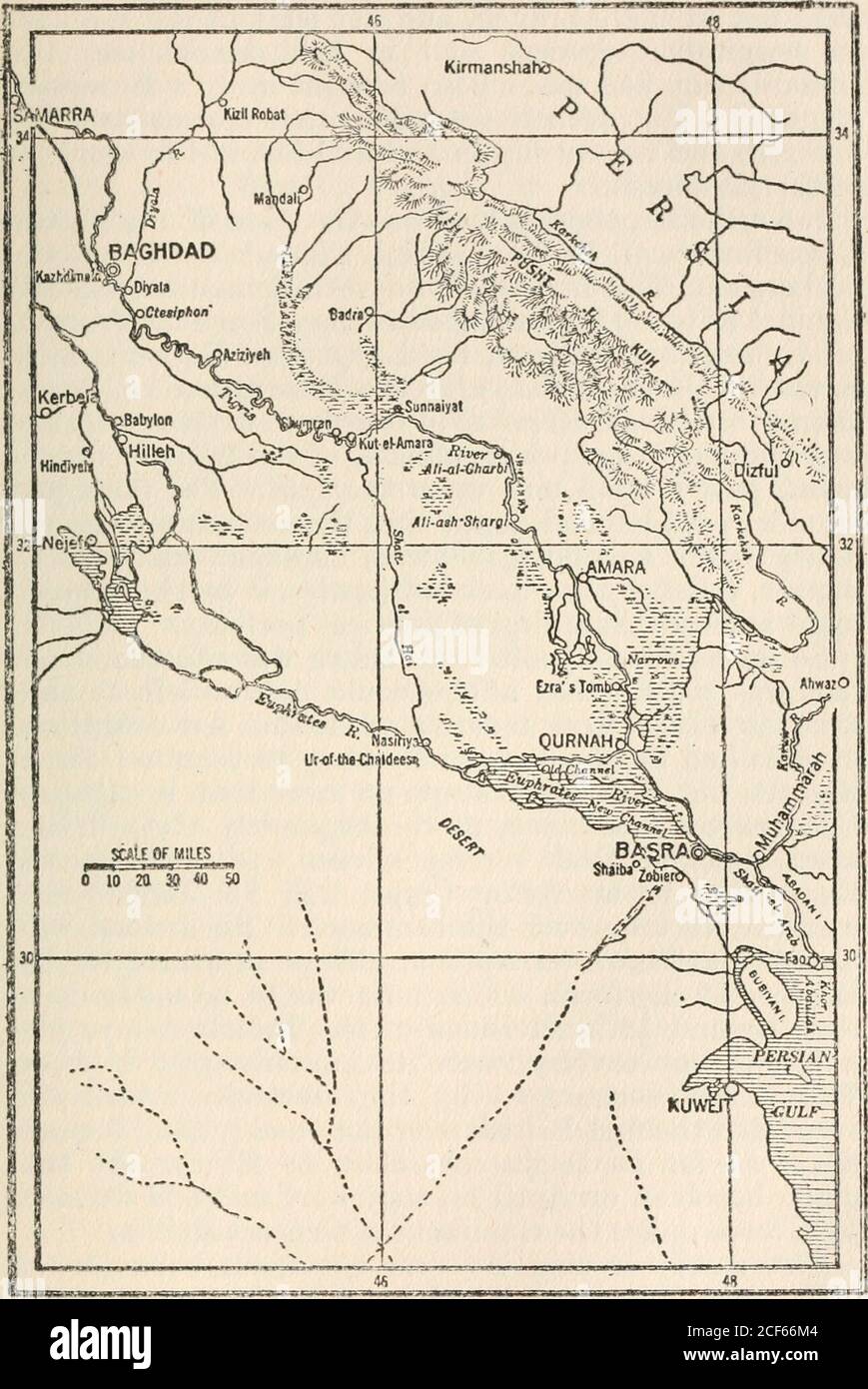 . Les campagnes britanniques dans le proche-Orient, 1914-1918. UntilApril 1915, que l'affaire a été réglée même provisoirement.au début de l'année, le gouvernement britannique a considéré que Basra devrait marquer la limite de l'avance. Et il y avait d'autres obstacles.en Inde, au cours des cinq années qui se sont écoulées entre la fin de Lord Kitcheners de son commandement en chef de l'armée indienne et le déclenchement de la guerre, il y avait eu et a suivi une militaréconomie rigide. L'idée que l'Inde puisse être qualifiée d'uponfor d'aide dans une lutte impériale a été définitivement écartée. Un réorganisati Banque D'Images