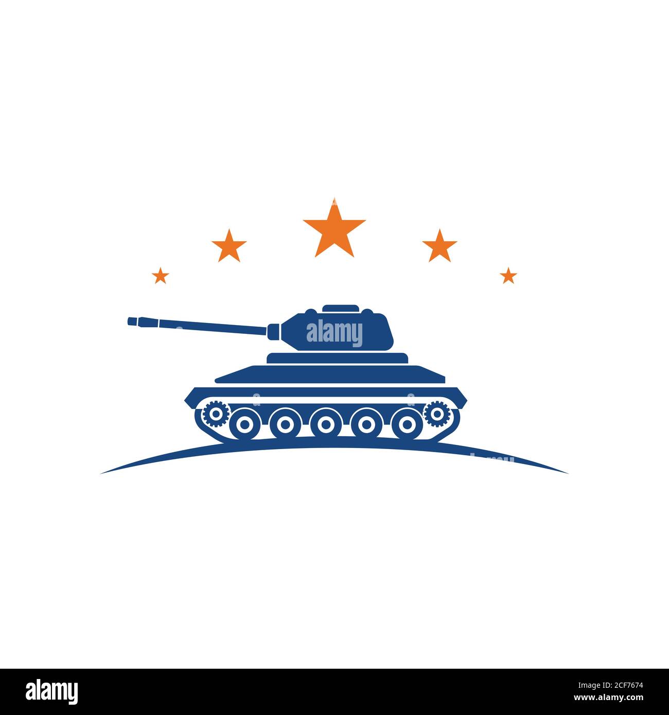 Modèle de conception d'illustration vectorielle d'icône de réservoir militaire Illustration de Vecteur