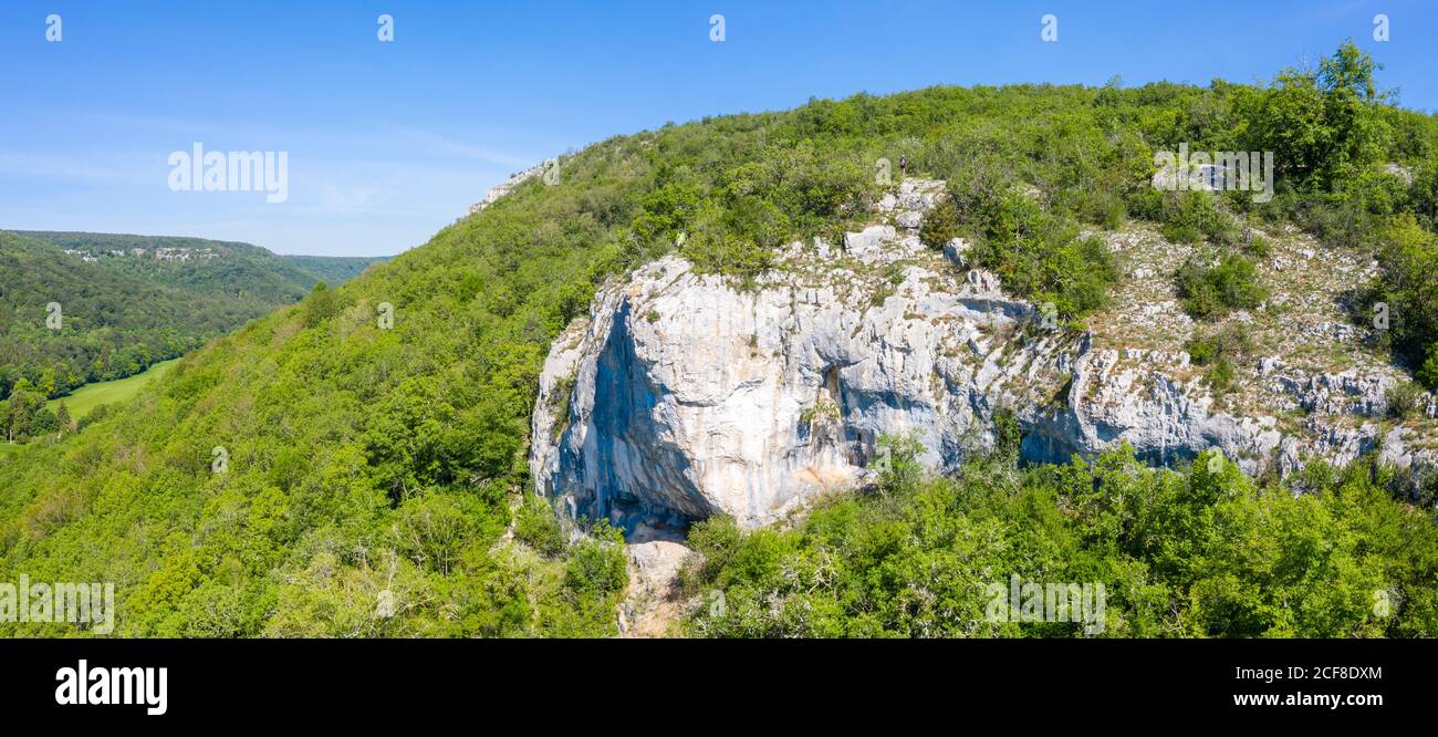 France, Côte d’Or, Réserve naturelle régionale de Val Suzon, Messigny et Vantoux, Foret Domaniale de Val Suzon (vue aérienne) // France, Côte d’Or (21), rés Banque D'Images France, Côte d’Or, Réserve naturelle régionale de Val Suzon, Messigny et Vantoux, Foret Domaniale de Val Suzon (vue aérienne) // France, Côte d’Or (21), rés Banque D'Images