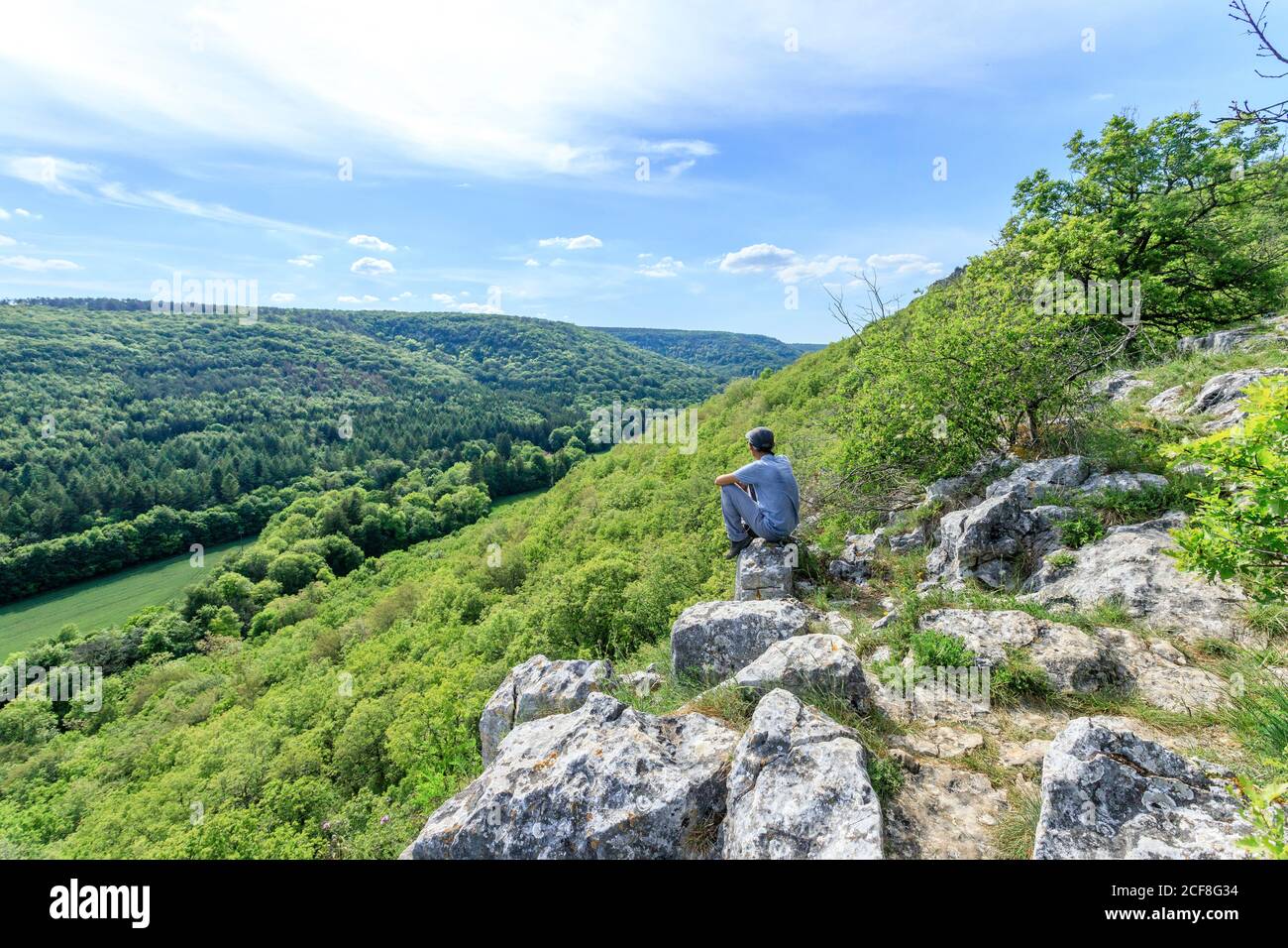 France, Côte d’Or, Réserve naturelle régionale de Val Suzon, Messigny et Vantoux, Foret Domaniale de Val Suzon, point de vue d’un sentier // France, Côte d’Or Banque D'Images France, Côte d’Or, Réserve naturelle régionale de Val Suzon, Messigny et Vantoux, Foret Domaniale de Val Suzon, point de vue d’un sentier // France, Côte d’Or Banque D'Images