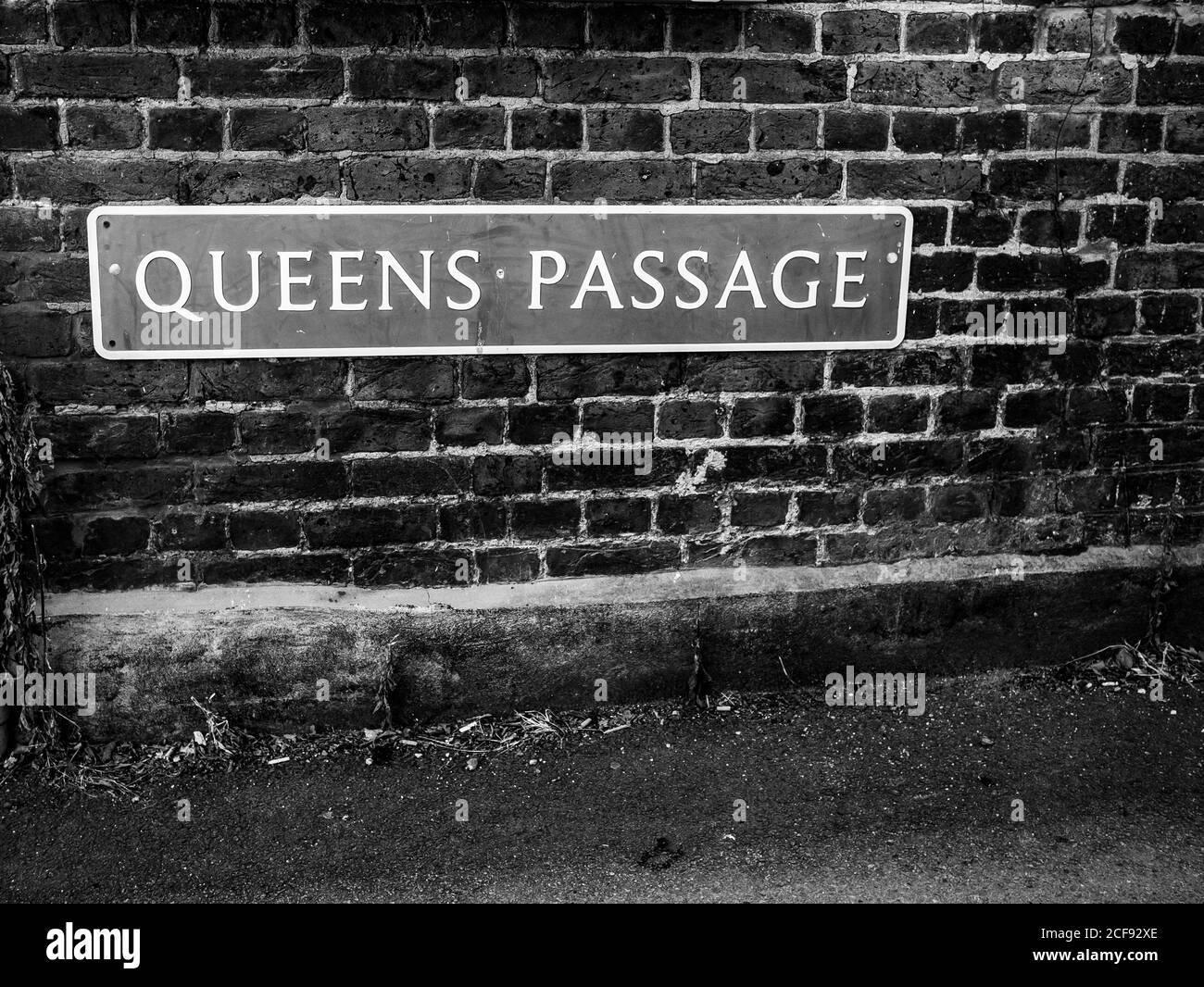 Queens passage Street, panneau de nom, Chislehurst Banque D'Images