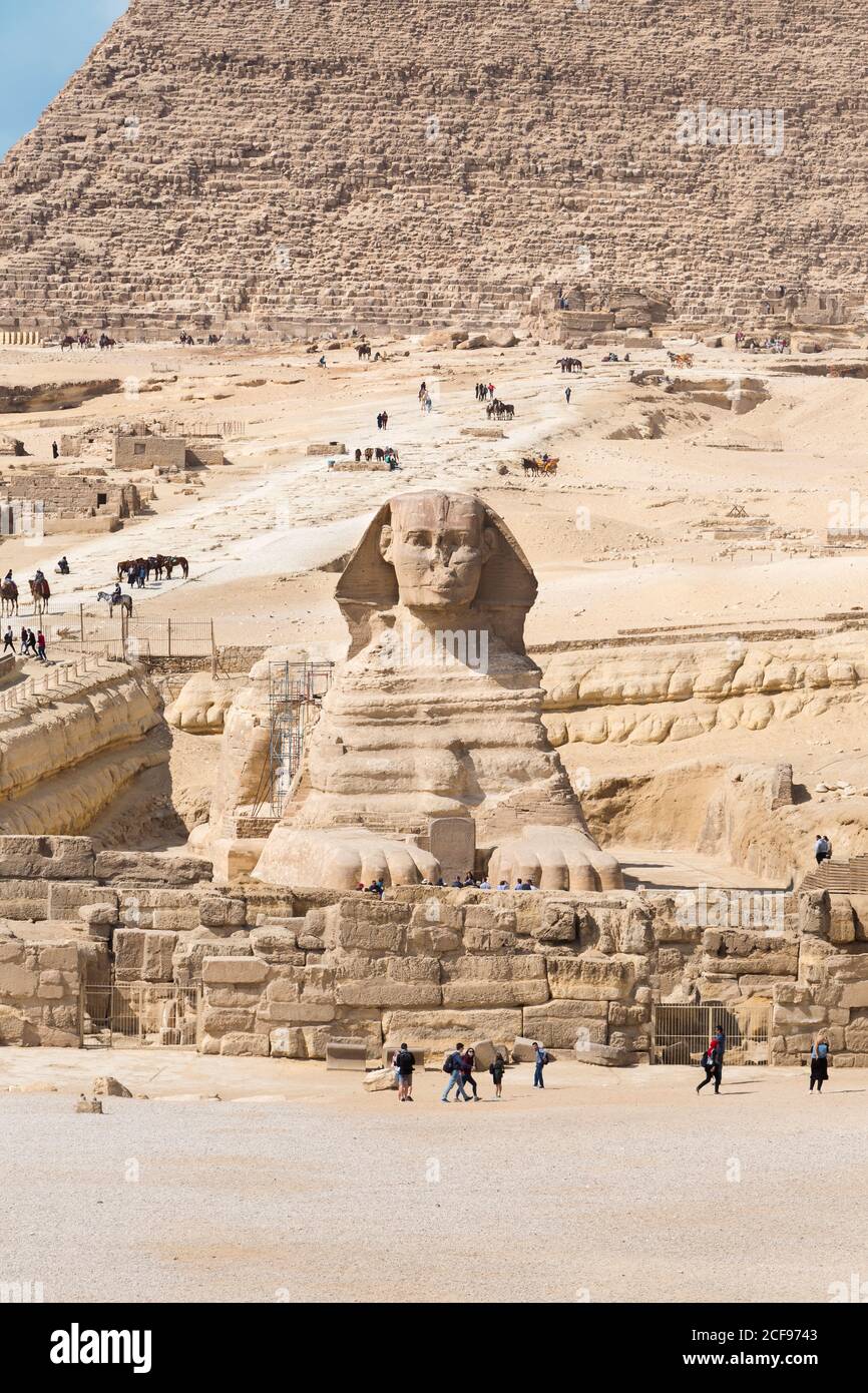 Sphinx, Giza, Le Caire, Egypte Banque D'Images