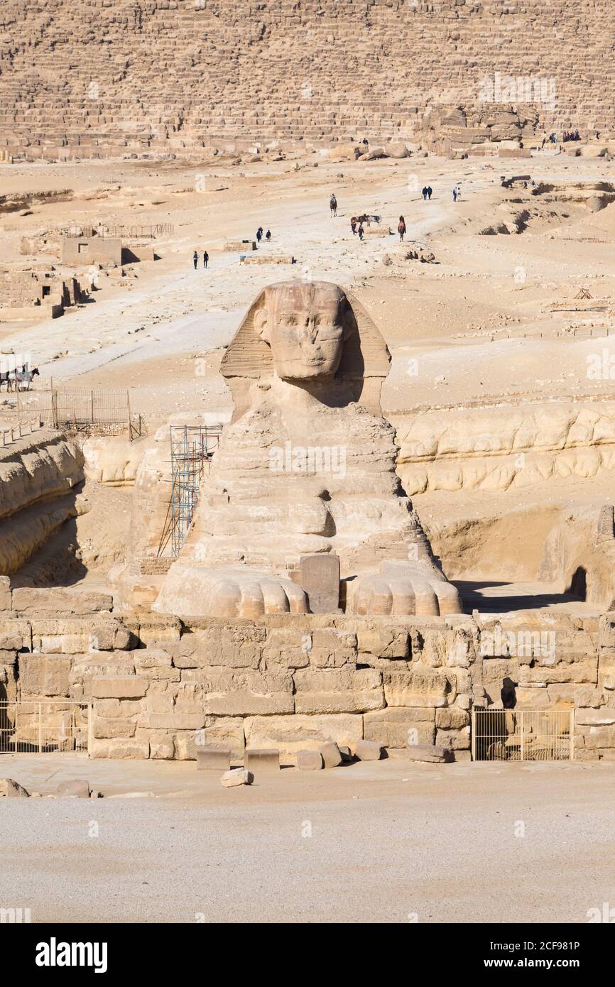 Sphinx, Giza, Le Caire, Egypte Banque D'Images