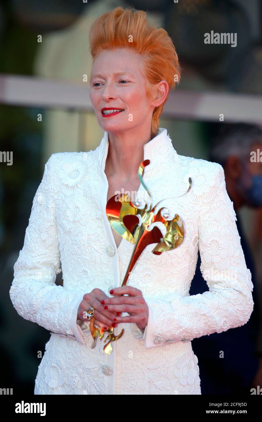 Venise, Italie. 03ème septembre 2020. Tilda Swinton assiste à la "voix humaine" au 77e Festival International du film de Venise le 3 septembre 2020 à Venise, Italie crédit: Geisler-Fotopress GmbH/Alay Live News Banque D'Images