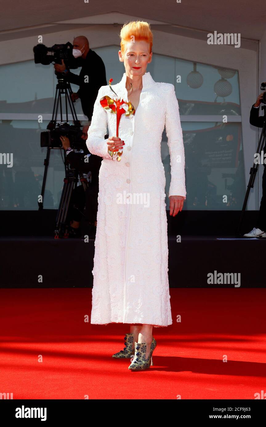 Venise, Italie. 03ème septembre 2020. Tilda Swinton assiste à la "voix humaine" au 77e Festival International du film de Venise le 3 septembre 2020 à Venise, Italie crédit: Geisler-Fotopress GmbH/Alay Live News Banque D'Images