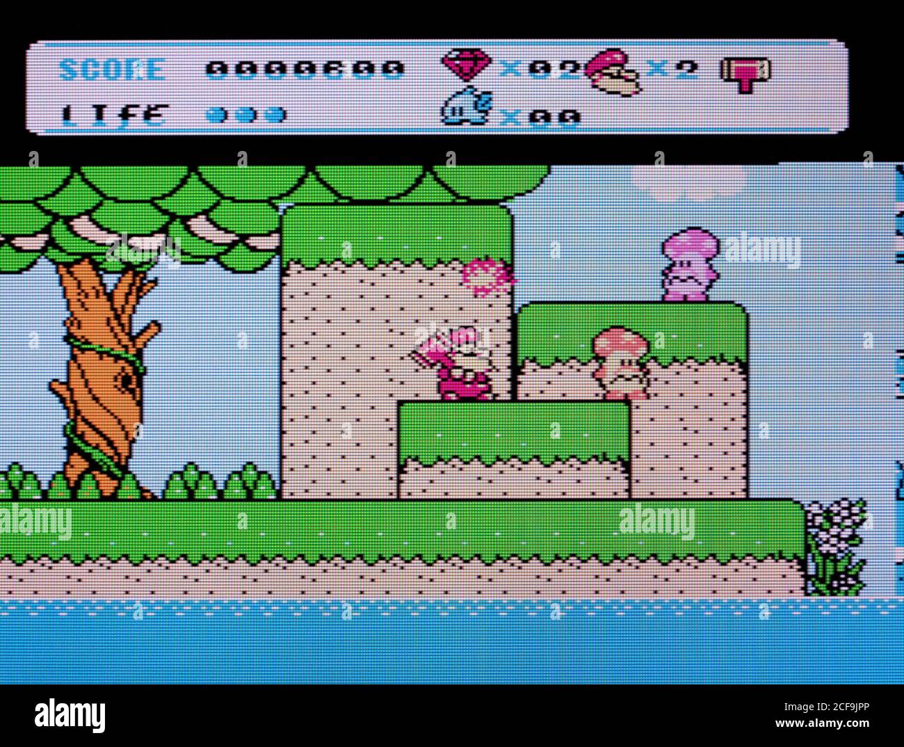 Don Doko Don 2 - Nintendo Entertainment System - NES Jeu vidéo - usage éditorial uniquement Banque D'Images