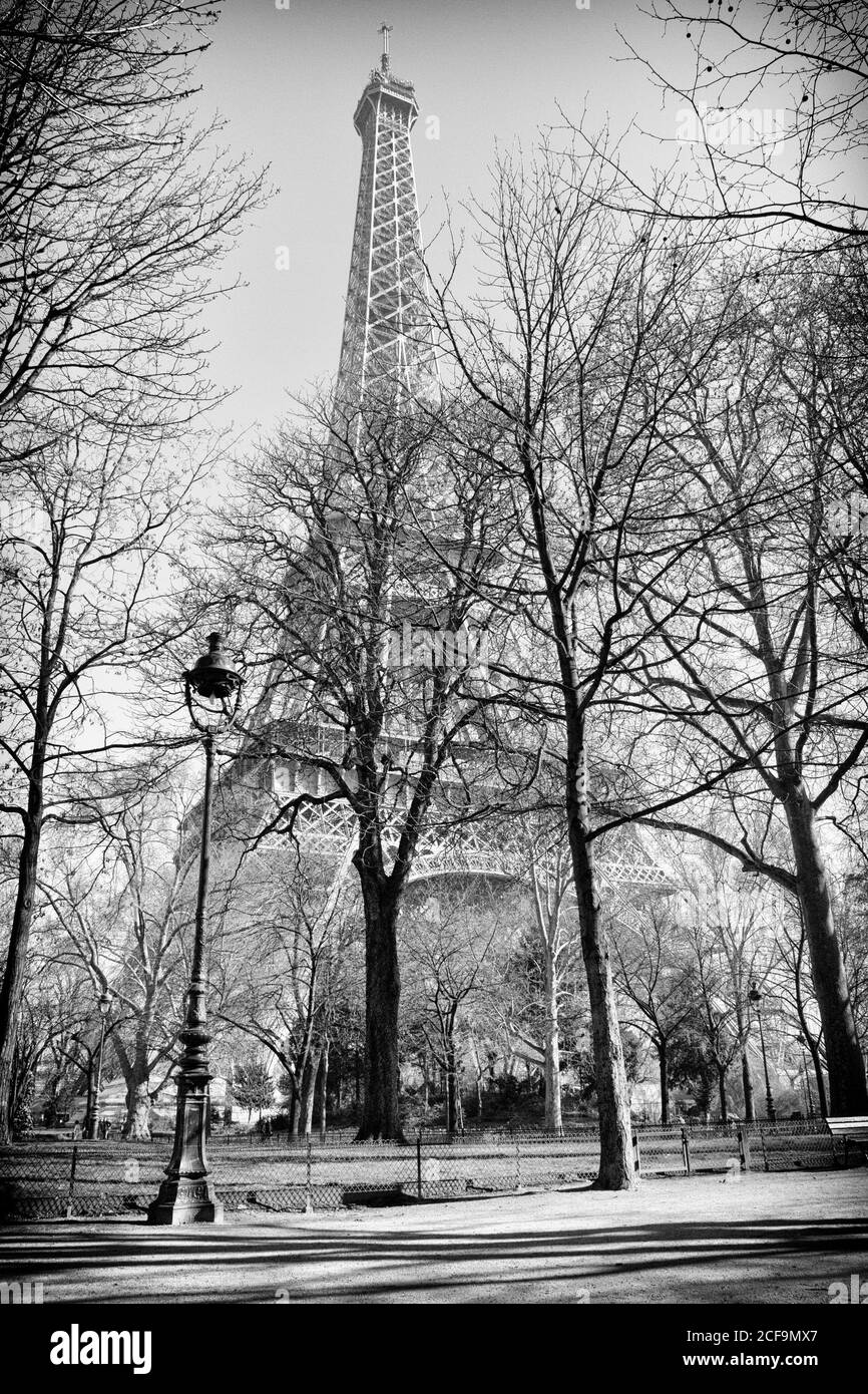 L'emblématique Tour Eiffel en France Banque D'Images