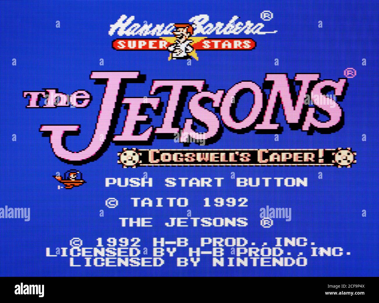 The Jetsons Cogswell's Caper - Nintendo Entertainment System - NES Jeu vidéo - usage éditorial uniquement Banque D'Images