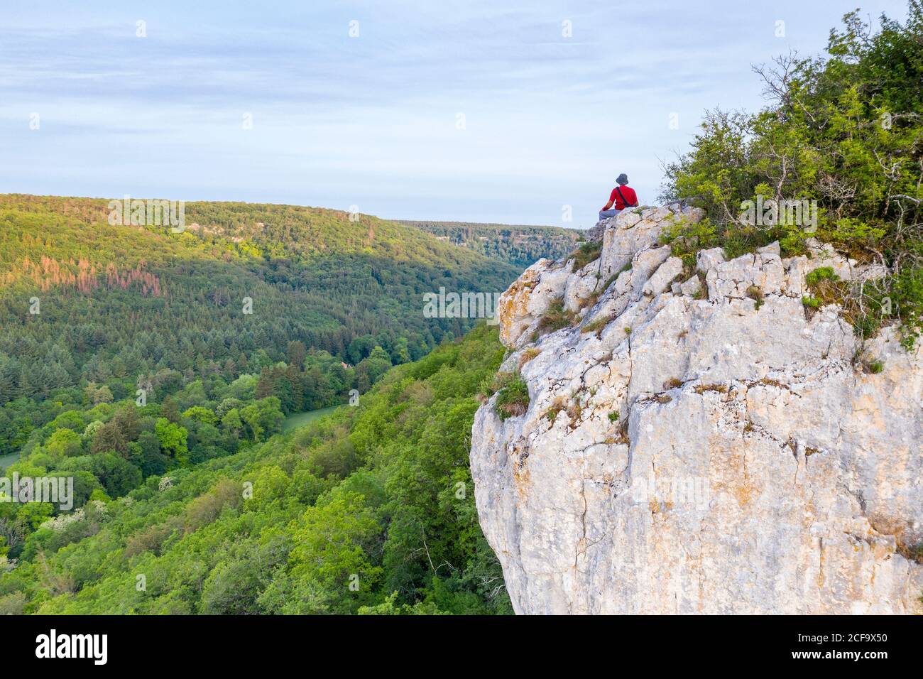 France, Côte d’Or, Réserve naturelle régionale de Val Suzon, Messigny et Vantoux, Foret Domaniale de Val Suzon (vue aérienne) // France, Côte d’Or (21), rés Banque D'Images France, Côte d’Or, Réserve naturelle régionale de Val Suzon, Messigny et Vantoux, Foret Domaniale de Val Suzon (vue aérienne) // France, Côte d’Or (21), rés Banque D'Images