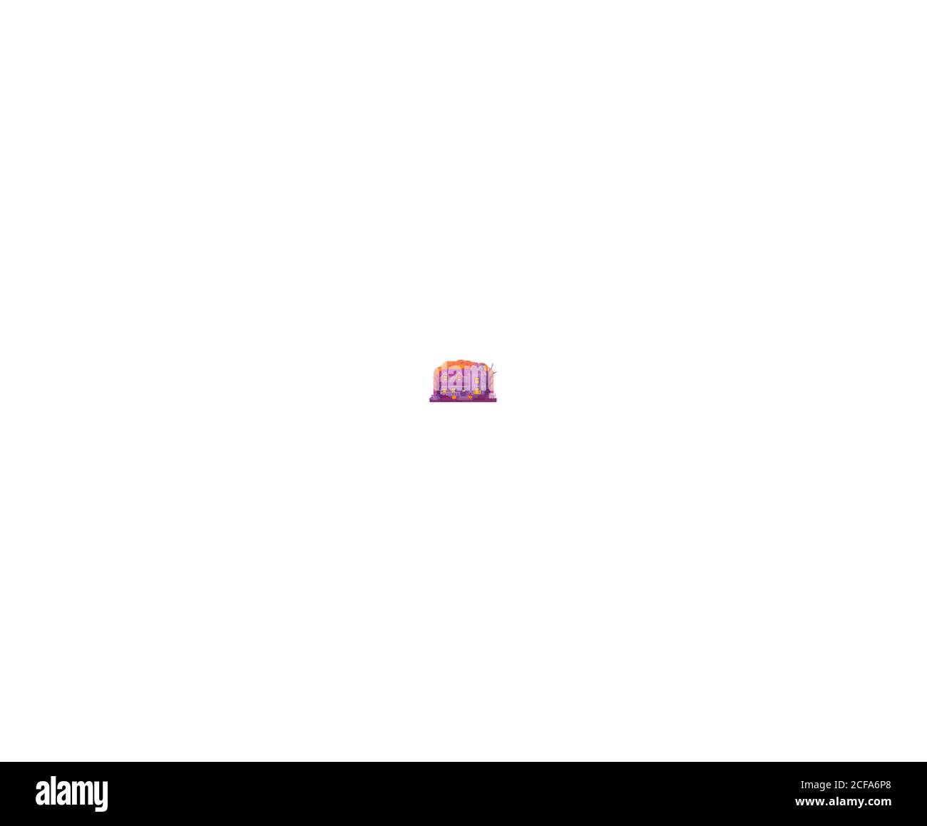 Maison d'Halloween.Old cimetière grapierre.Bats et potiron. Illustration de Vecteur