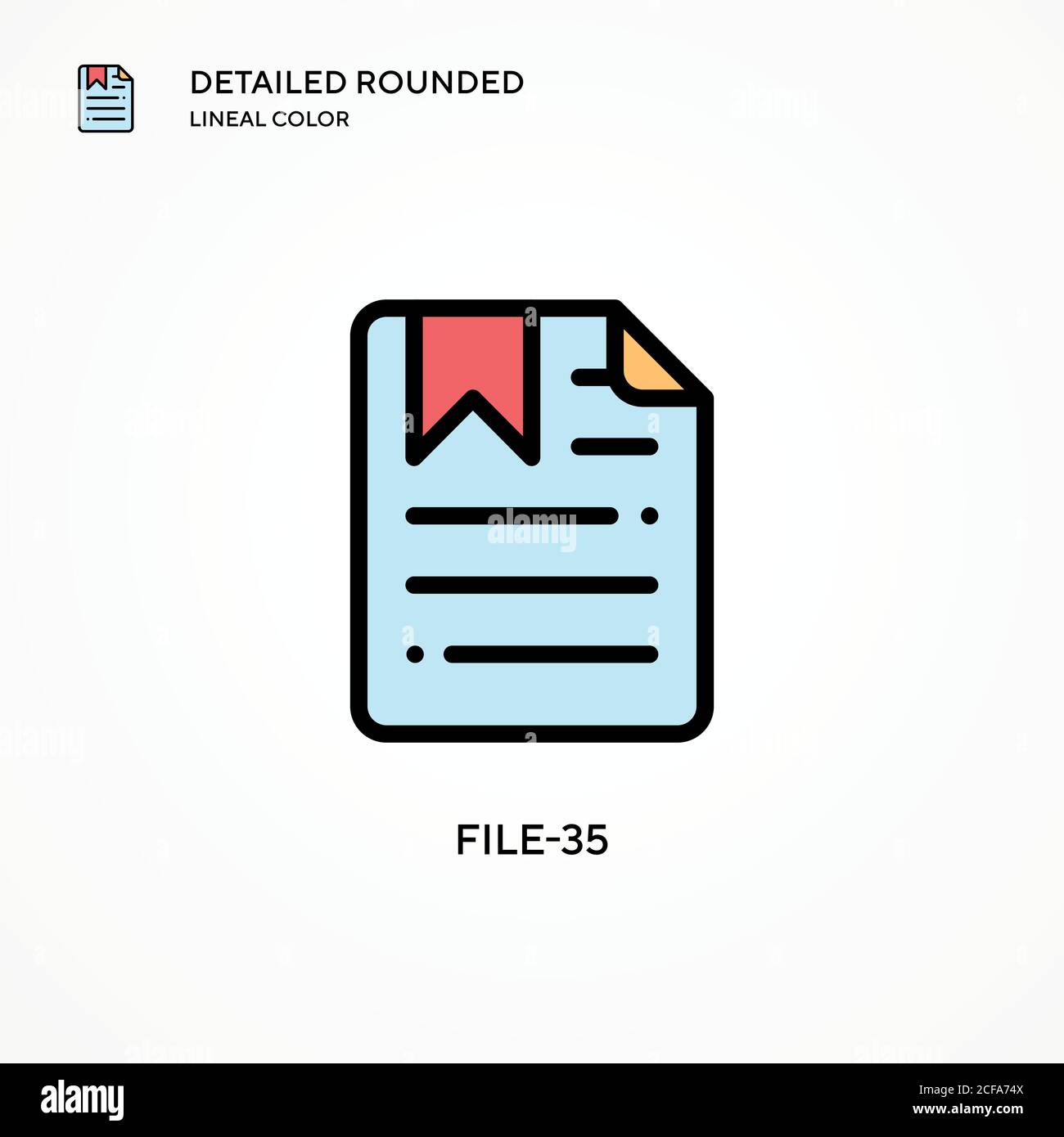 Icône de vecteur fichier-35. Concepts modernes d'illustration vectorielle. Facile à modifier et à personnaliser. Illustration de Vecteur