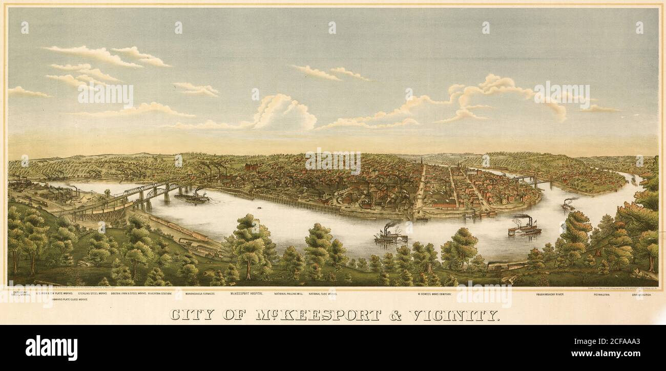 McKeesport, New York 1893 Banque D'Images