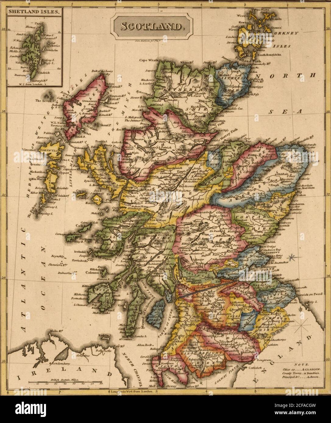 Carte De L'Écosse – Cadeau De Voyageur – Cartographie Détaillée – Laminé – 42 Cm (l) X 59 Cm (H) Maps International