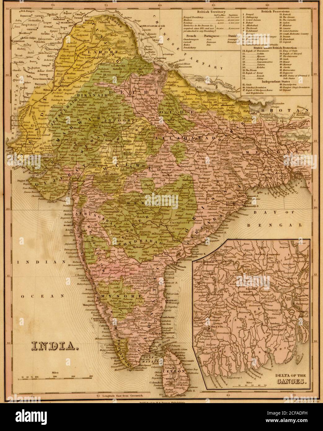 Inde - 1844 Banque D'Images