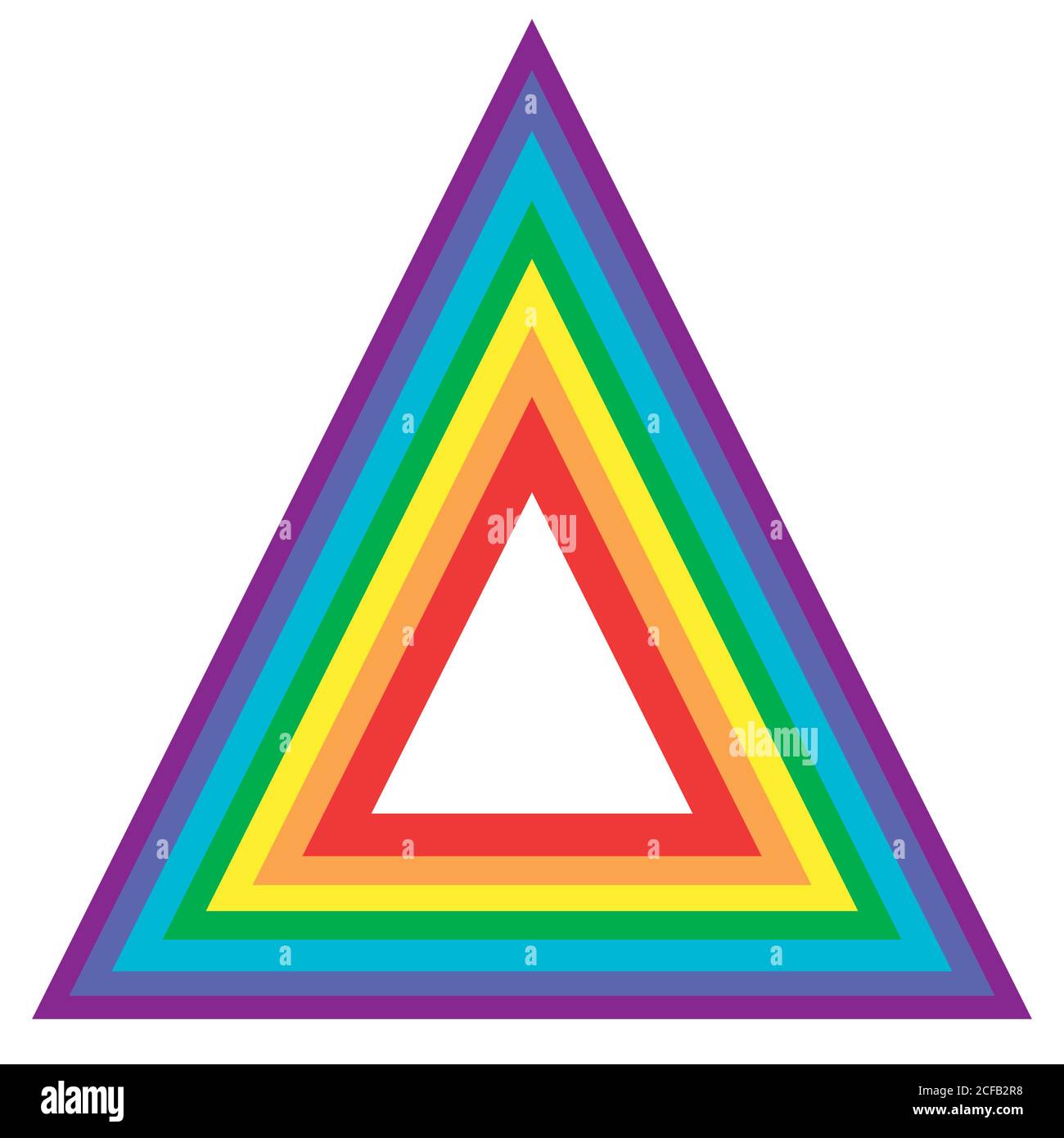 Triangle arc-en-ciel composé de couleurs arc-en-ciel Illustration de Vecteur