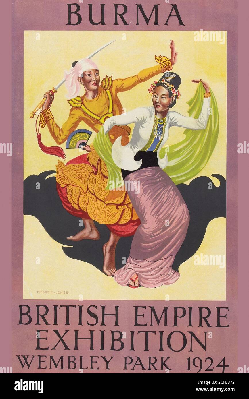 Exposition de l'Empire britannique - danse birmane Banque D'Images