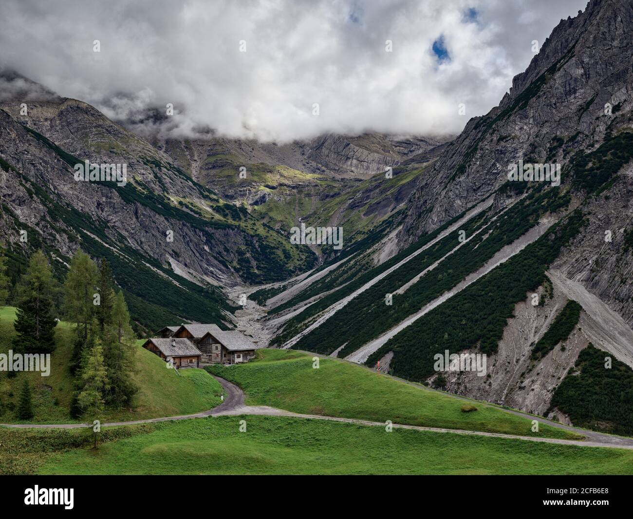 Commune de Pfafflar, quartier de Reutte, Tyrol, Autriche, Hahntenjoch, Alpes de Lechtal, Alpes Banque D'Images