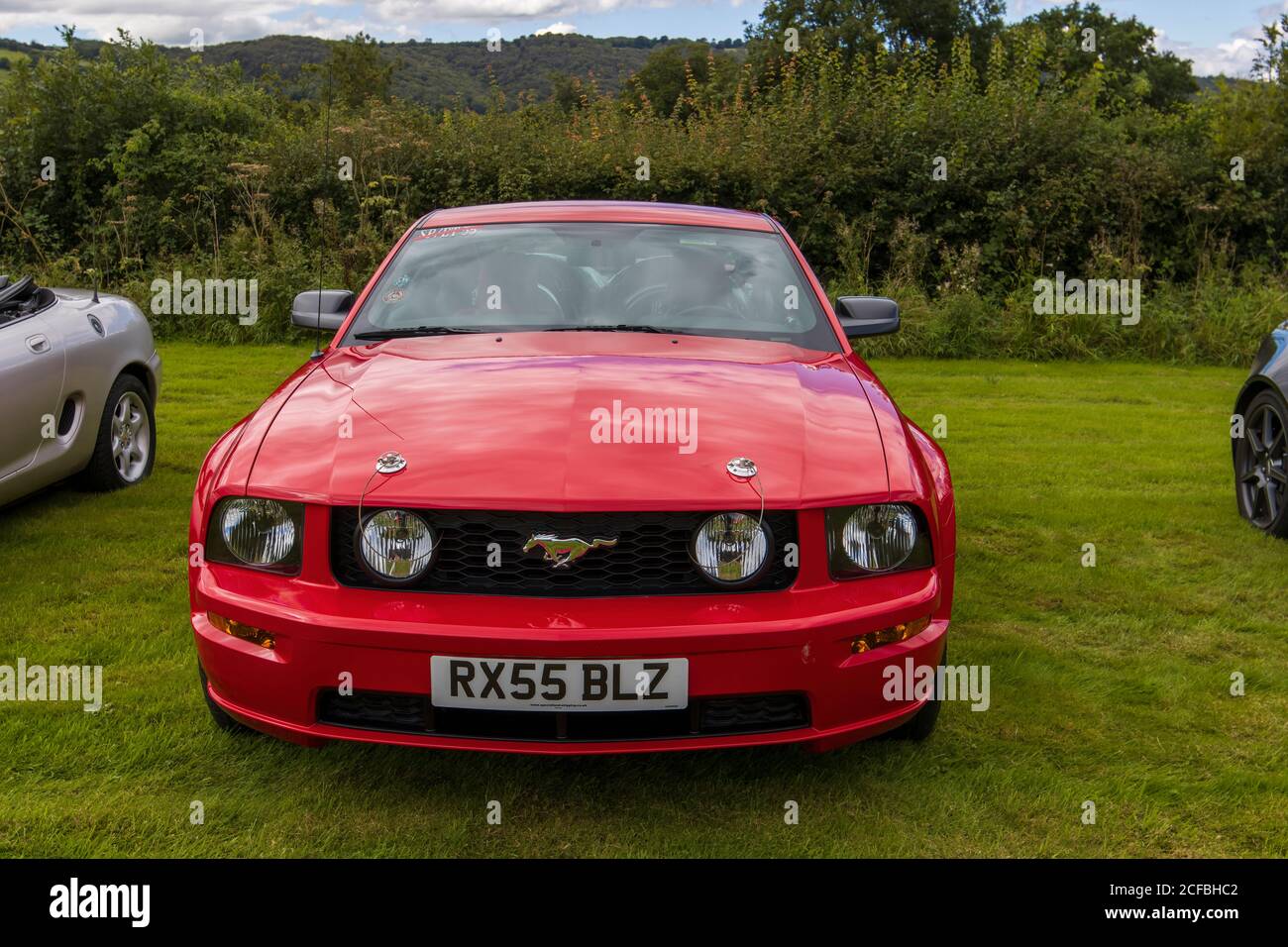 2005 Mustang GT 5th GEN, Reg no RX55 BLZ, au Somerset Country Classics se rencontrent au Blue Bowl, West Harptree 29/08/2020 Banque D'Images