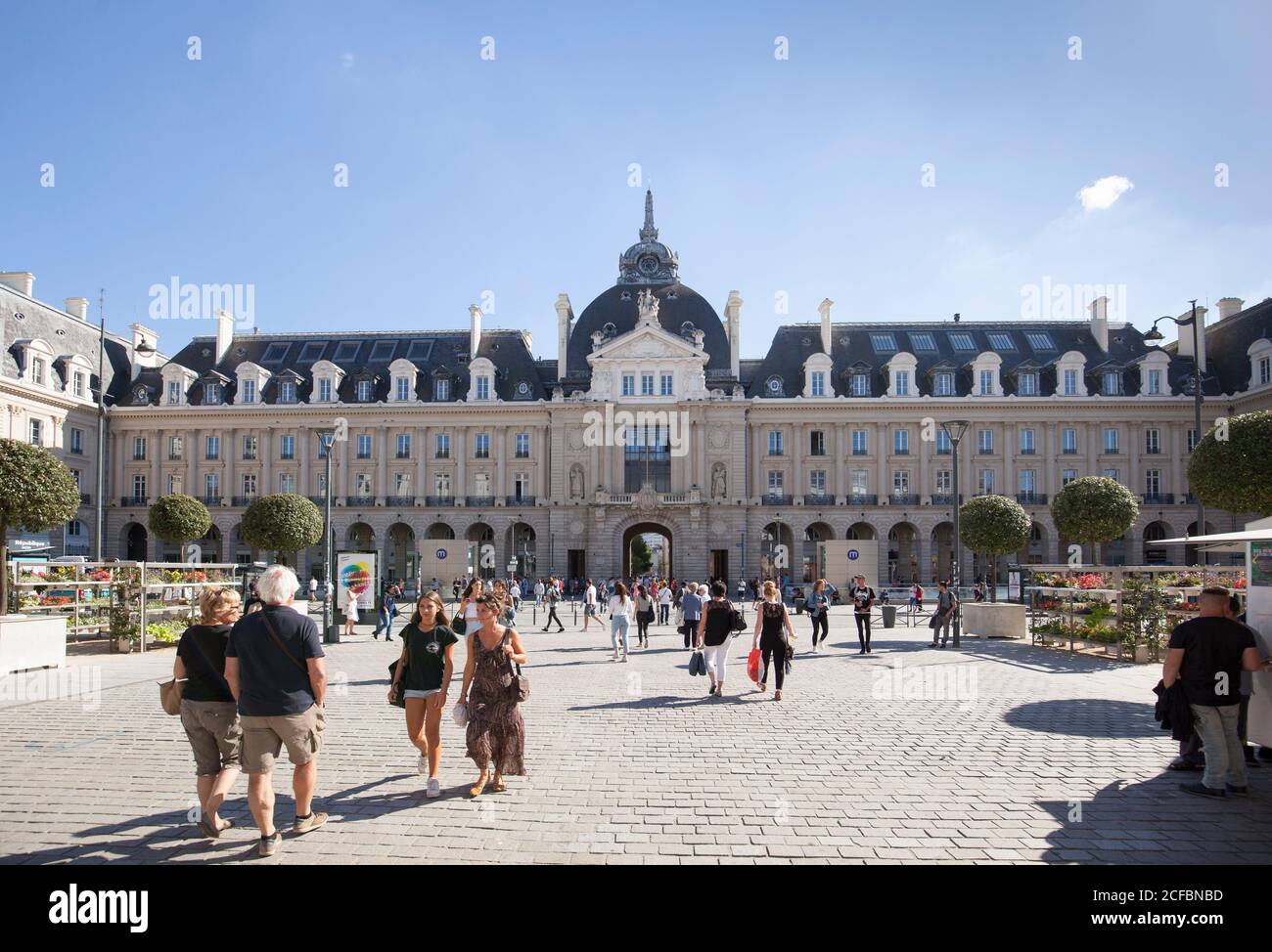 Place de la République, Palais du Commerz, Rennes France, France Banque D'Images