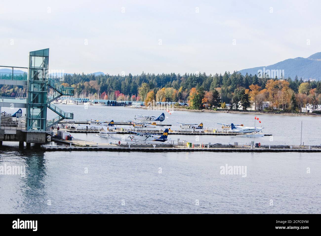 Hydravions au port de Vancouver au Canada Banque D'Images