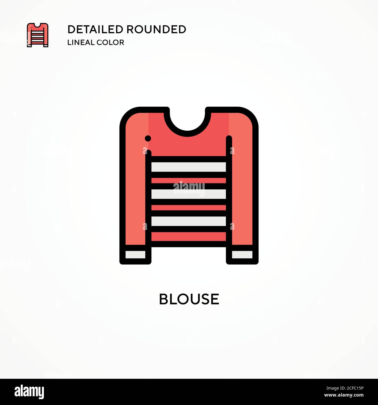 Icône de vecteur de blouse. Concepts modernes d'illustration vectorielle. Facile à modifier et à personnaliser. Illustration de Vecteur