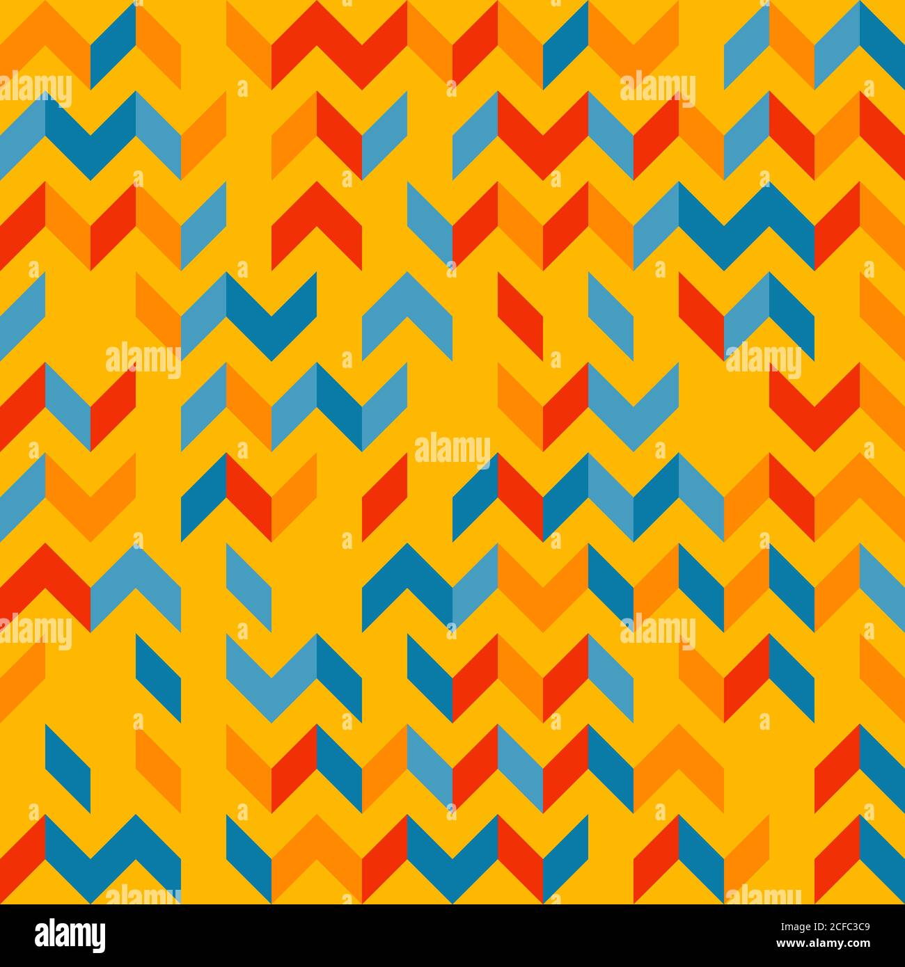 Motif géométrique abstrait à chevron. Nuances de couleurs aléatoires. Arrière-plan vectoriel transparent. Cinq couleurs seulement - facile à redéfinir. Illustration de Vecteur