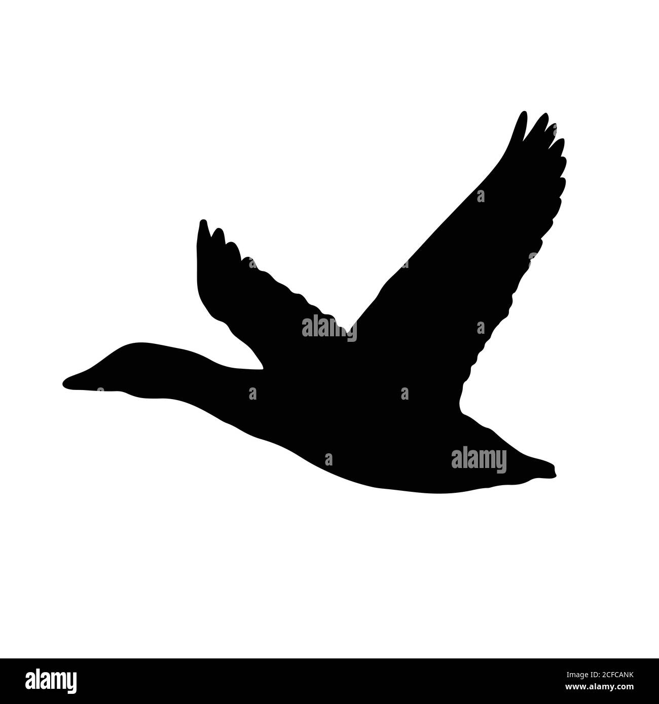 Icône canard en vol, illustration vectorielle Illustration de Vecteur