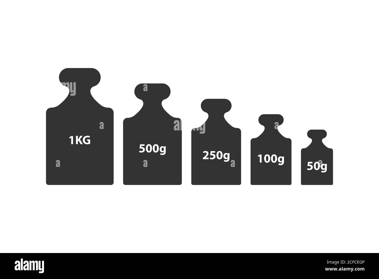 Kg poids masse noir simple plat icône jeu Illustration de Vecteur