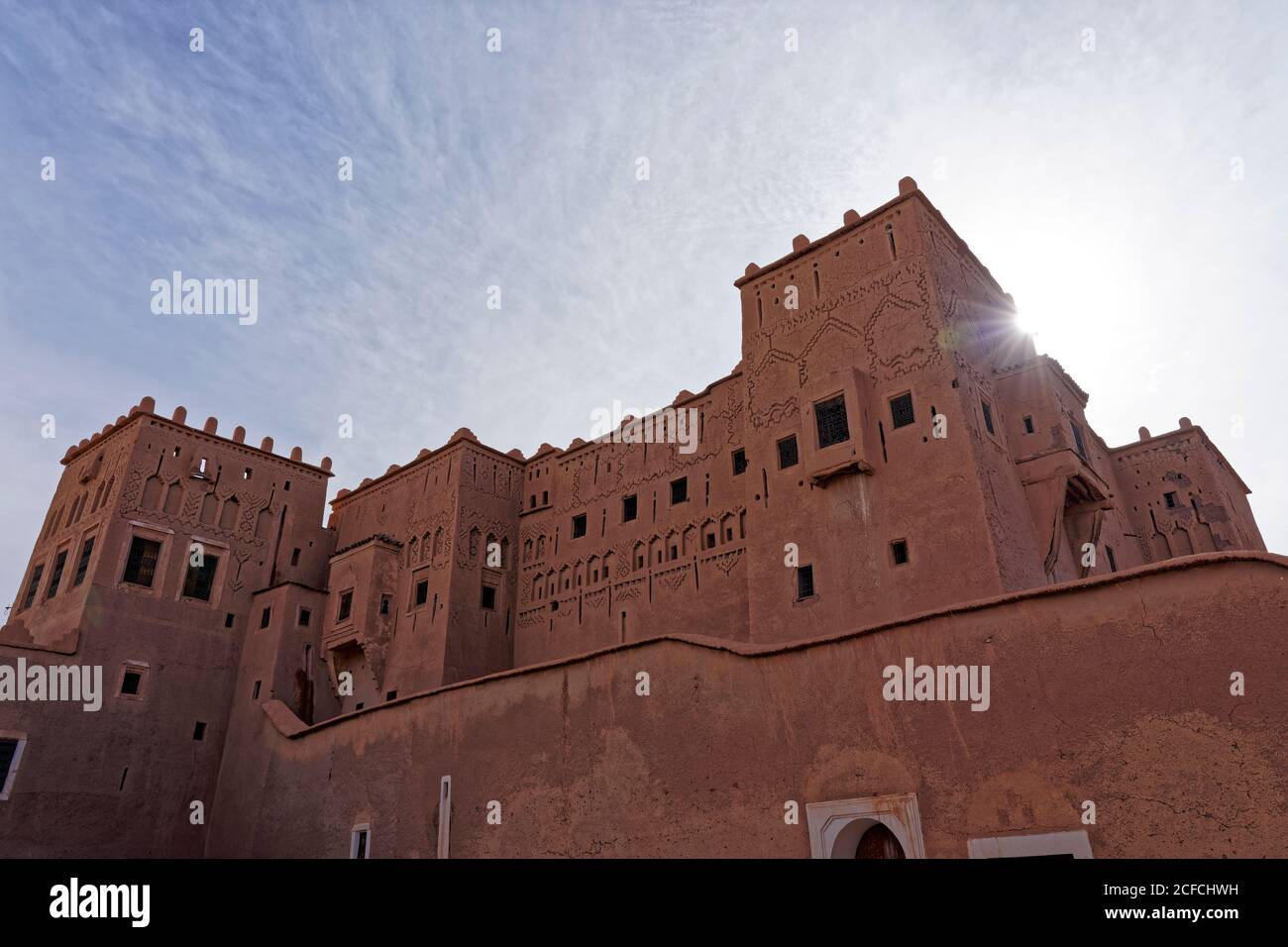 Kasbah Taourirt, Maroc, Ouarzazate, architecture traditionnelle Banque D'Images