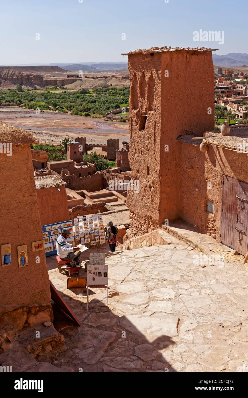 Ait Benhaddou, artisanat, Maroc, commerce, architecture Banque D'Images